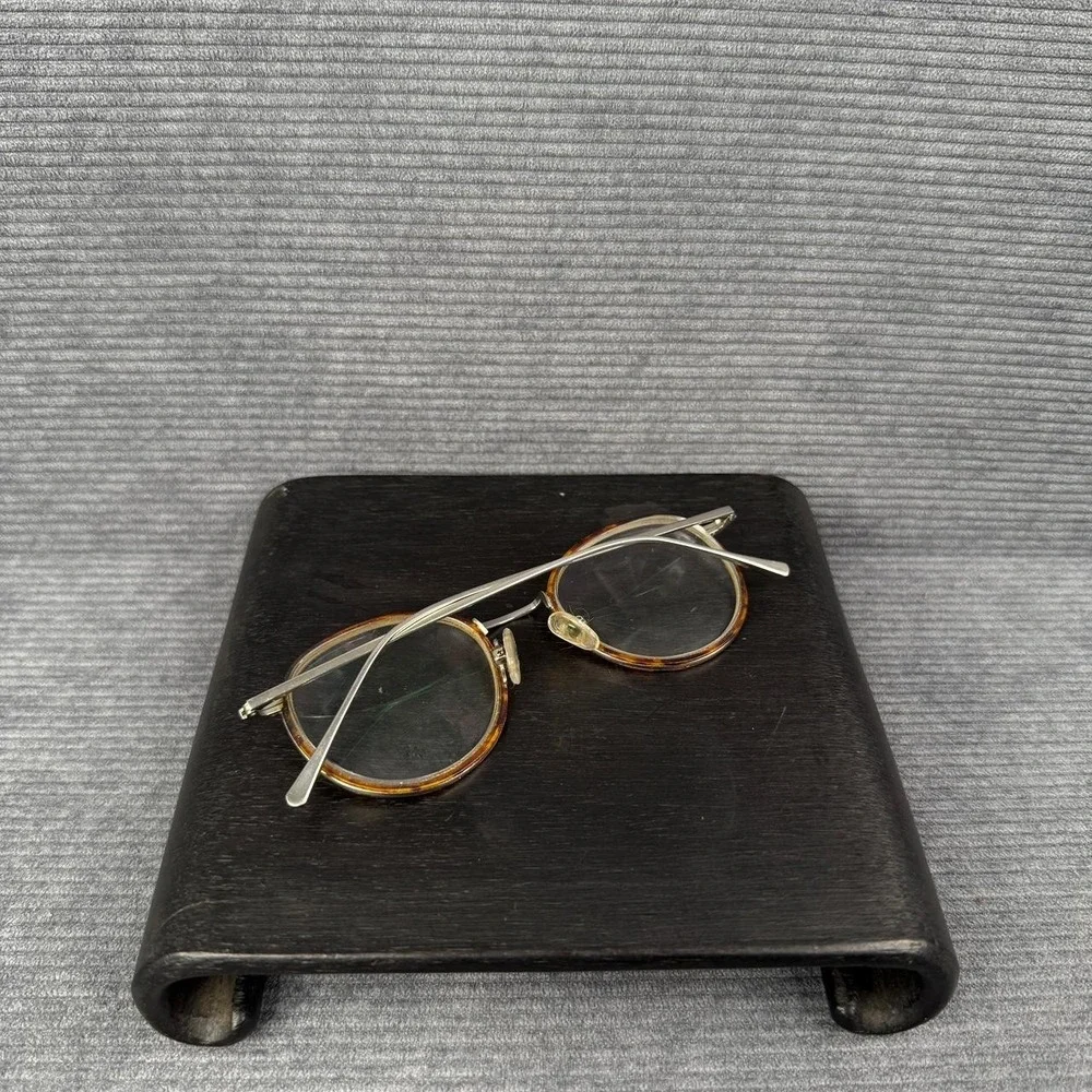 Zenni Round Tortoise Shell Eyeglasses Silver Metal Frame Retro Clear Lens